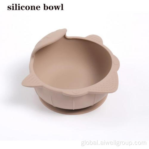 Suction Cup Bowl Baby Shark Animal Food Bowl Silicone Feeding Bowl Supplier